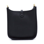 Hermes Shoulder Bag Evelyne TPM Amazone Black Taurillon Clemence Gold — view 2