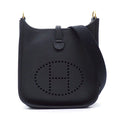 Hermes Shoulder Bag Evelyne TPM Amazone Black Taurillon Clemence Gold