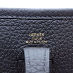 Hermes Shoulder Bag Evelyne TPM Amazone Black Taurillon Clemence Gold — view 6