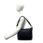 Prada Log Leather Shoulder Bag Tote Black — view 2
