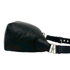 Prada Log Leather Shoulder Bag Tote Black — view 6