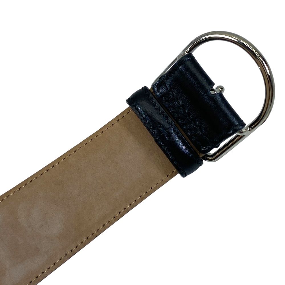 Dior D Logo Buckle Belt Leather Black Practical — view 3