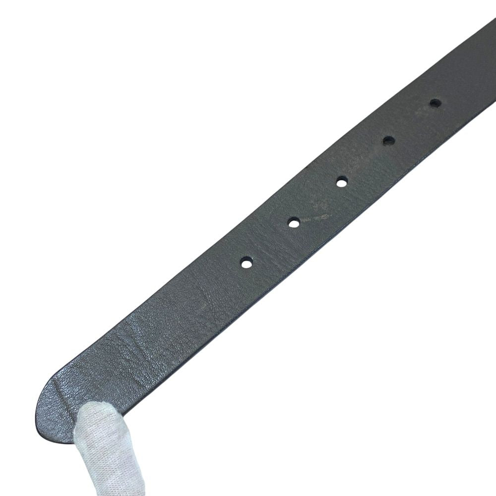 Fendi FF Logo Buckle Belt Leather Gray Practical — view 9