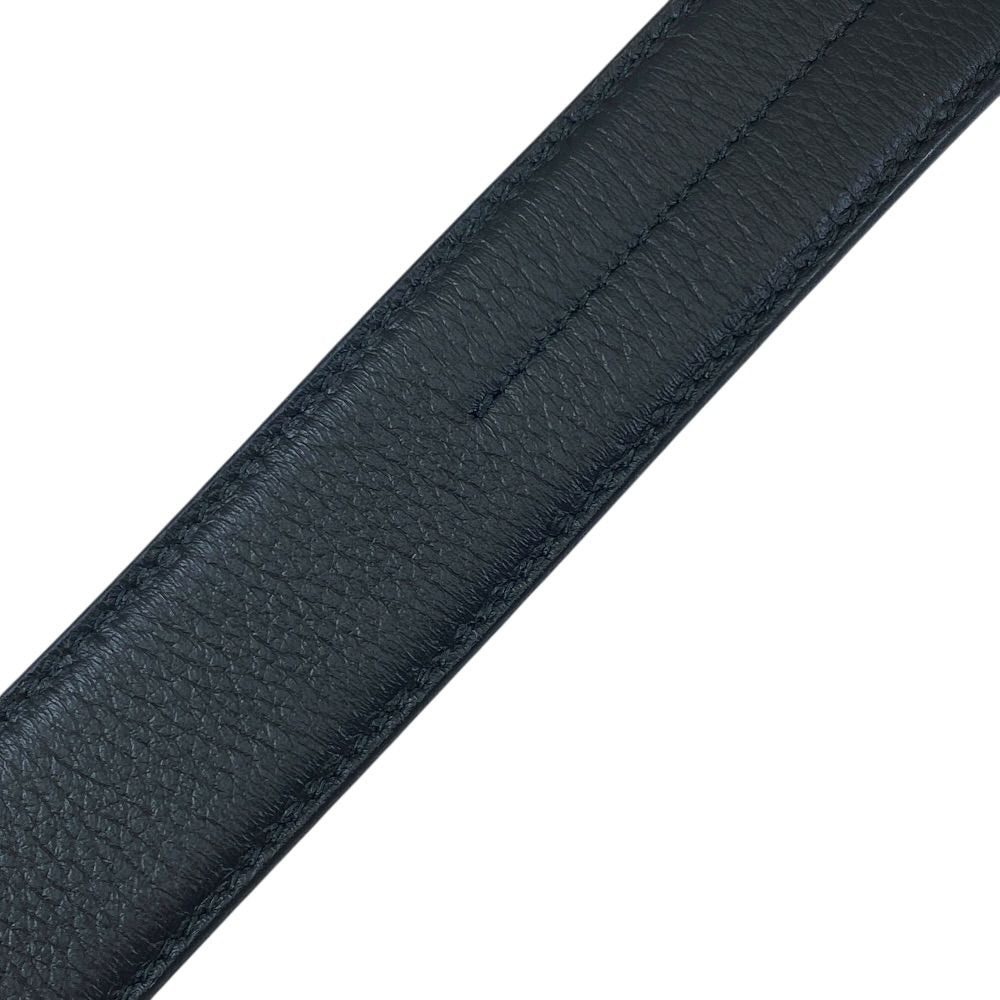 Dior Logo Buckle Belt Leather Black Daily Practical — view 4