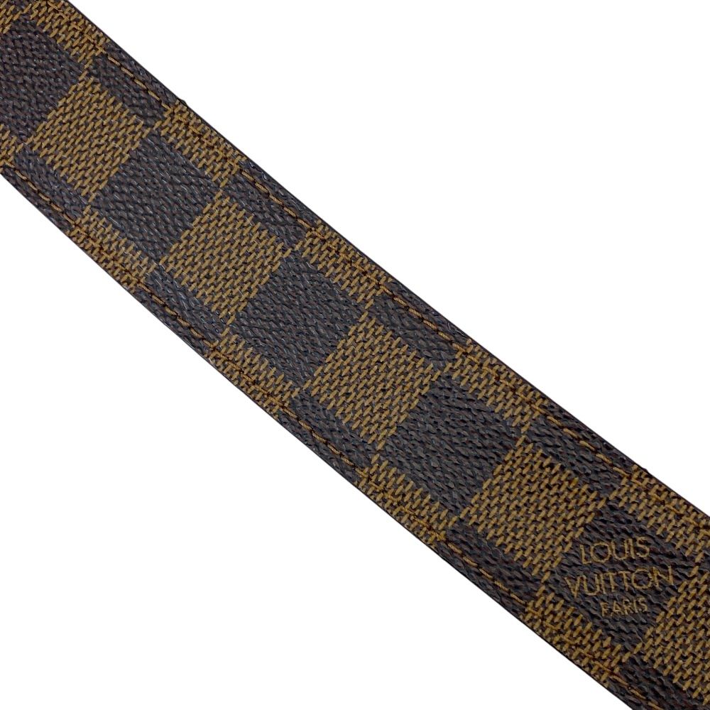 Louis Vuitton Damier Ceinture Ellipse Belt Ebene Canvas Leather Brown Daily — view 4