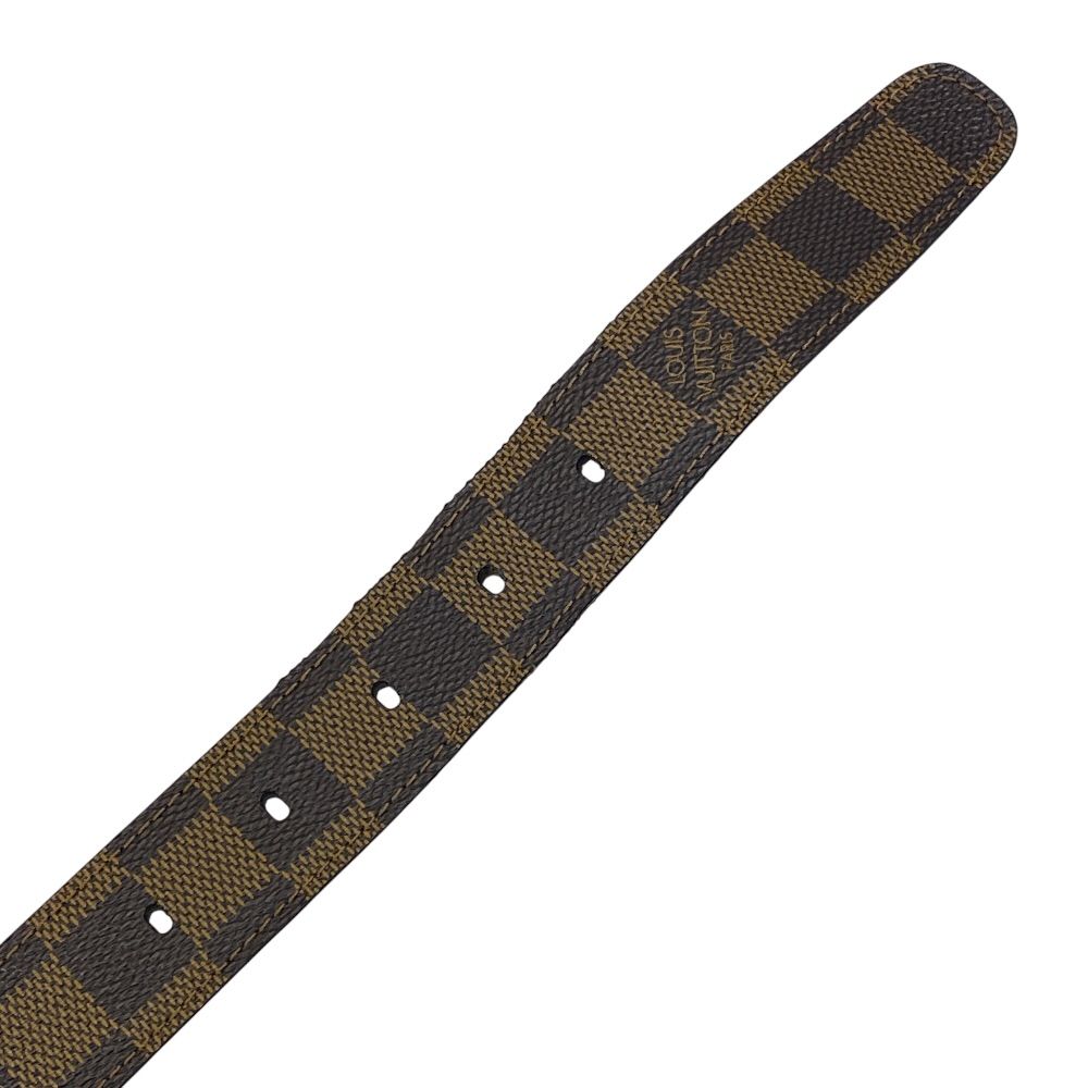 Louis Vuitton Damier Ceinture Ellipse Belt Ebene Canvas Leather Brown Daily — view 8