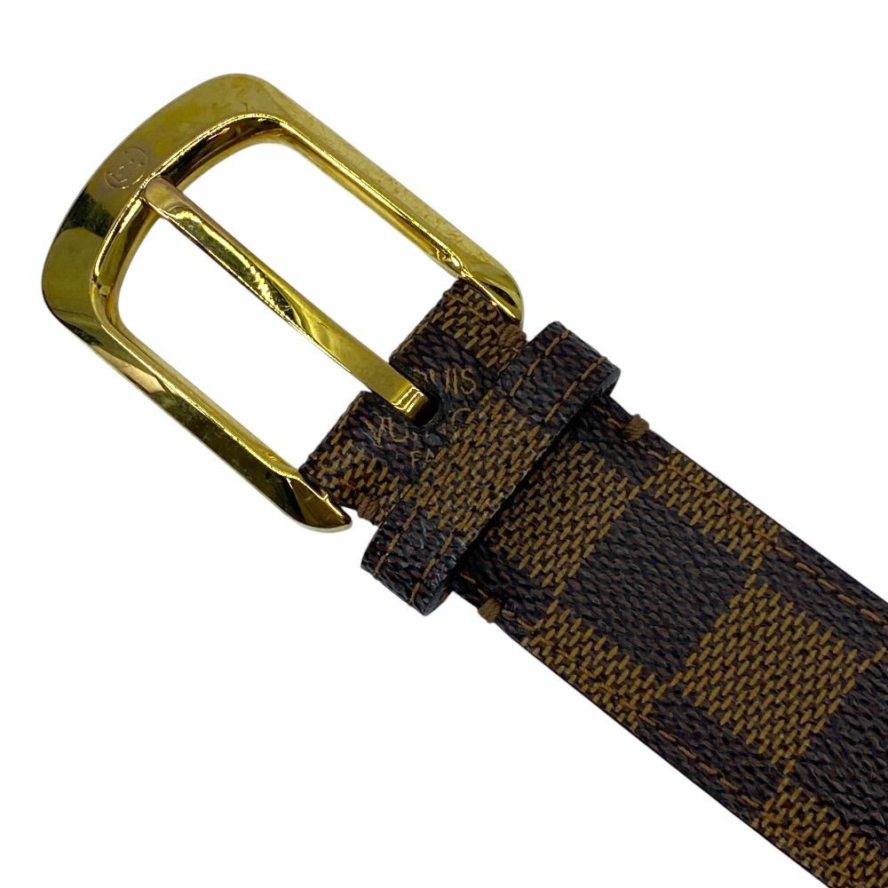 Louis Vuitton Damier Ceinture Ellipse Belt Ebene Canvas Leather Brown Daily — view 2