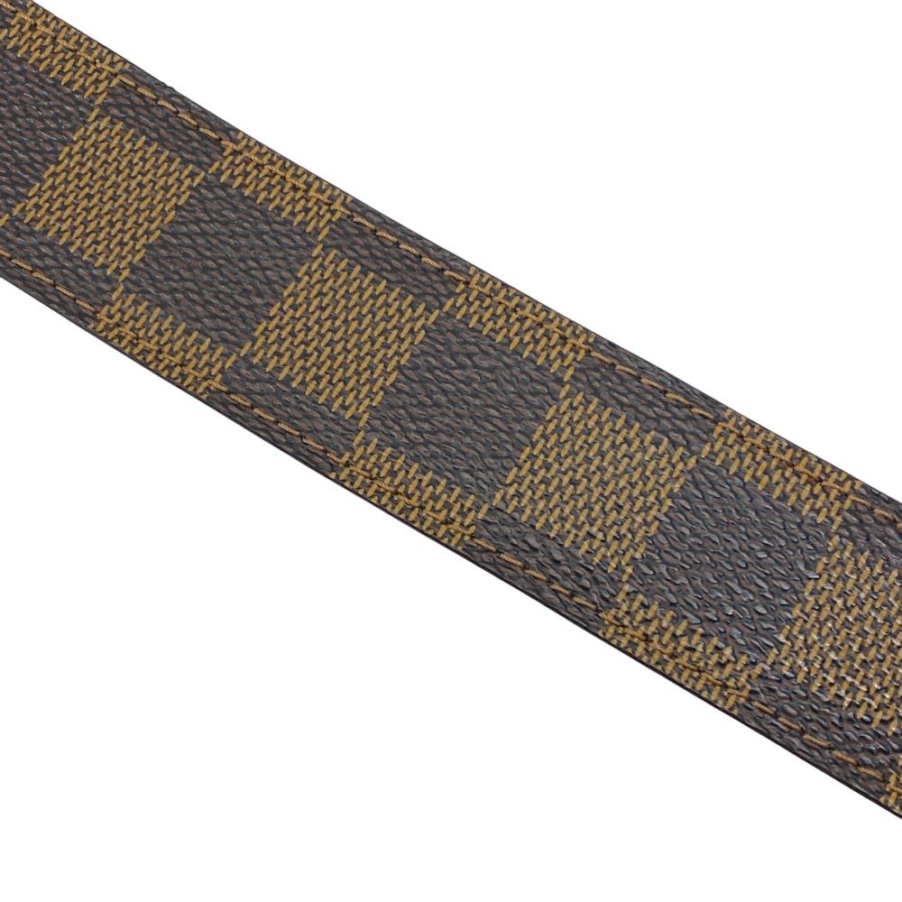 Louis Vuitton Damier Ceinture Ellipse Belt Ebene Canvas Leather Brown Daily — view 6