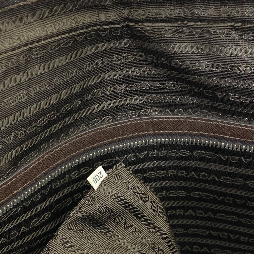 Prada Triangle Logo Business Briefcase Handbag Saffiano Leather — view 8