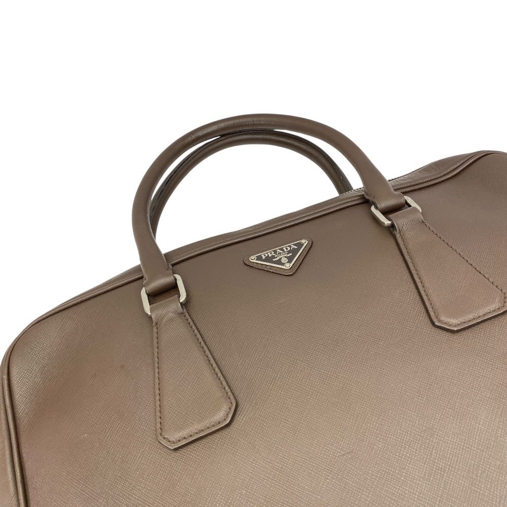Prada Triangle Logo Business Briefcase Handbag Saffiano Leather — view 6