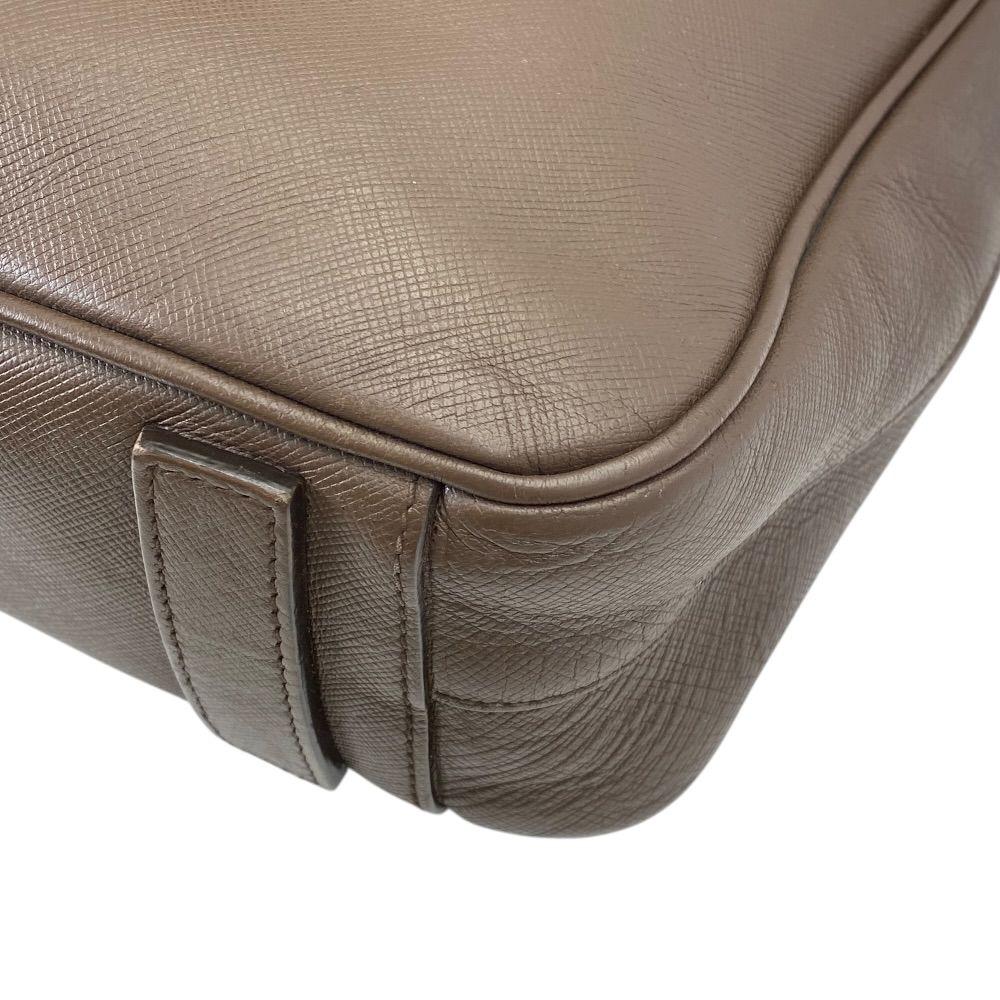 Prada Triangle Logo Business Briefcase Handbag Saffiano Leather — view 4