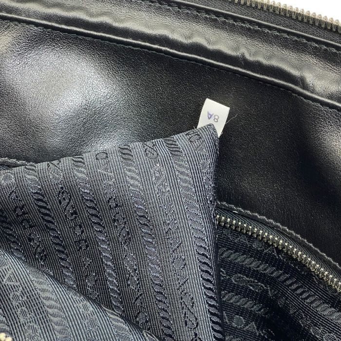 Prada Business Briefcase Handbag Logo Saffiano Leather Black Red Document — view 9