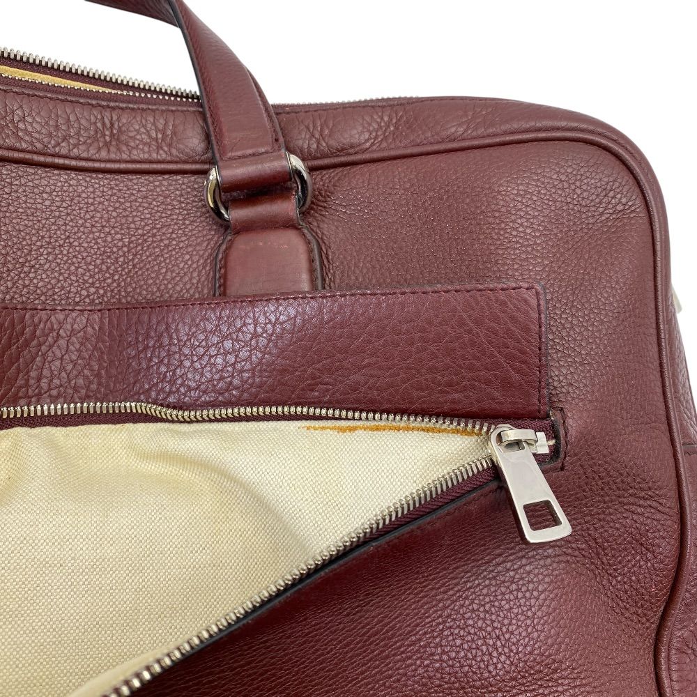 Gucci Soho Business Briefcase Handbag Interlocking Leather Bordeaux Document — view 5