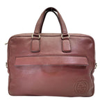 Gucci Soho Business Briefcase Handbag Interlocking Leather Bordeaux Document