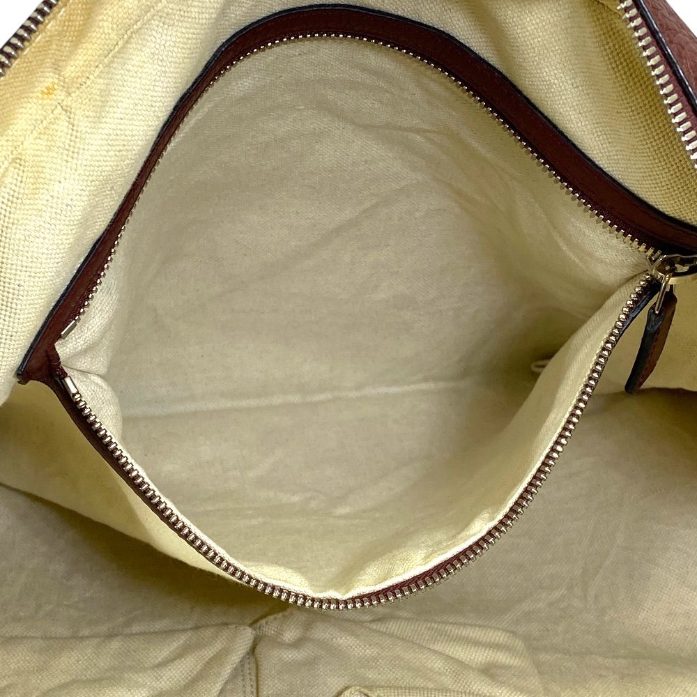 Gucci Soho Business Briefcase Handbag Interlocking Leather Bordeaux Document — view 7