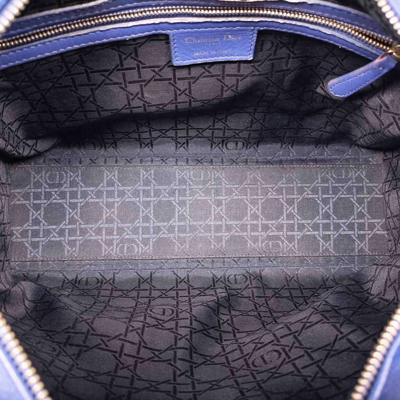 Dior Lady Blue Lambskin Handbag — view 9
