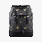 Gucci Interlocking Black GG Supreme Canvas Leather Backpack