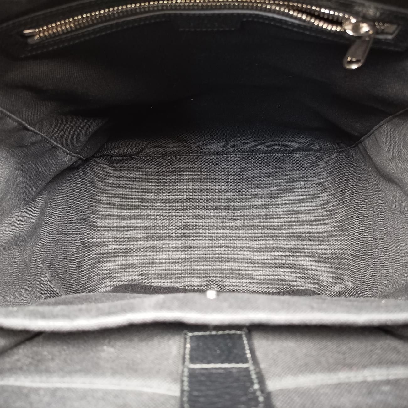 Gucci Interlocking Black GG Supreme Canvas Leather Backpack — view 9