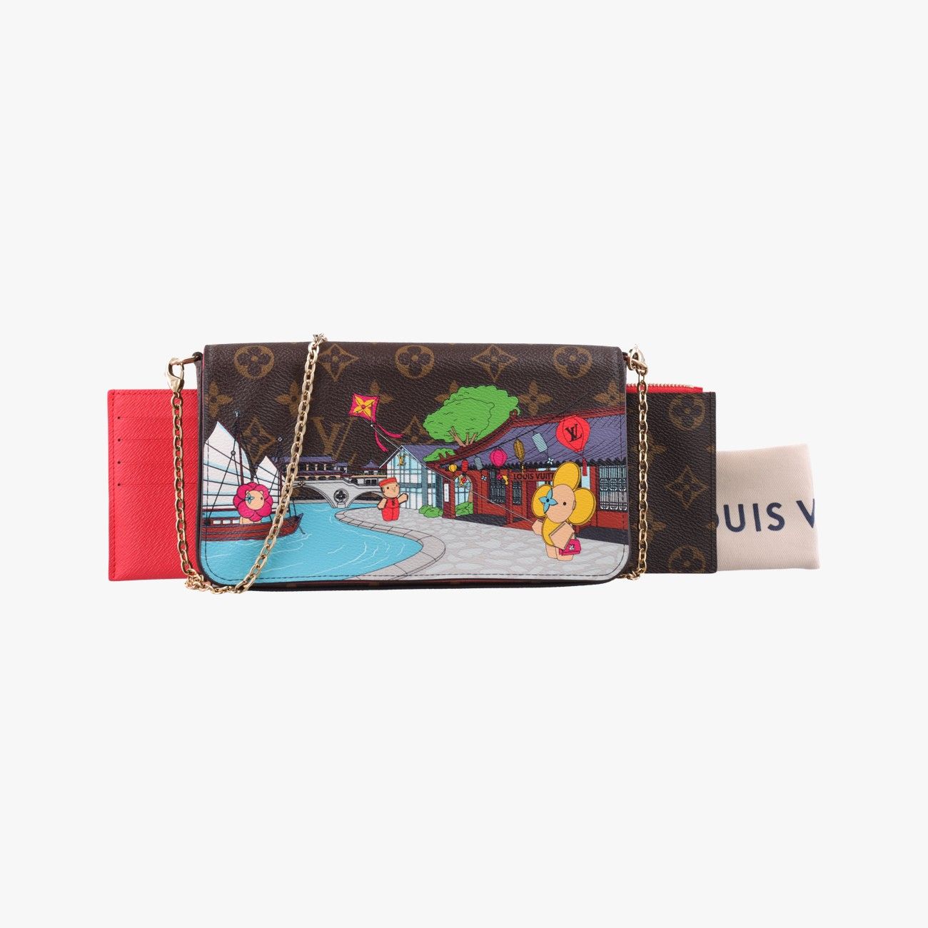 Louis Vuitton Christmas Animation Chengdu China Pochette Felicier Monogram