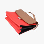 Fendi Demijule Red Brown Leather Shoulder — view 4