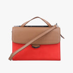Fendi Demijule Red Brown Leather Shoulder