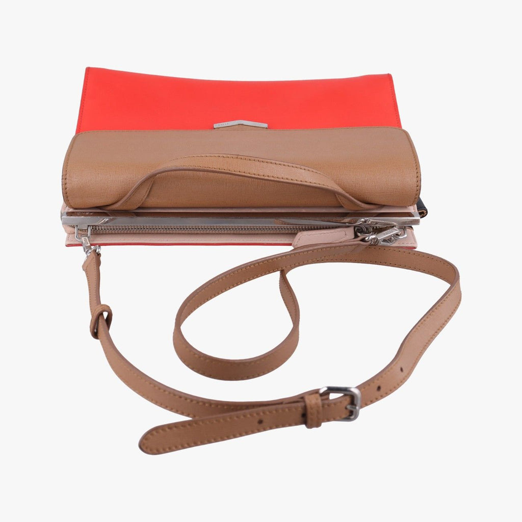 Fendi Demijule Red Brown Leather Shoulder — view 8