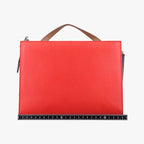 Fendi Demijule Red Brown Leather Shoulder — view 2