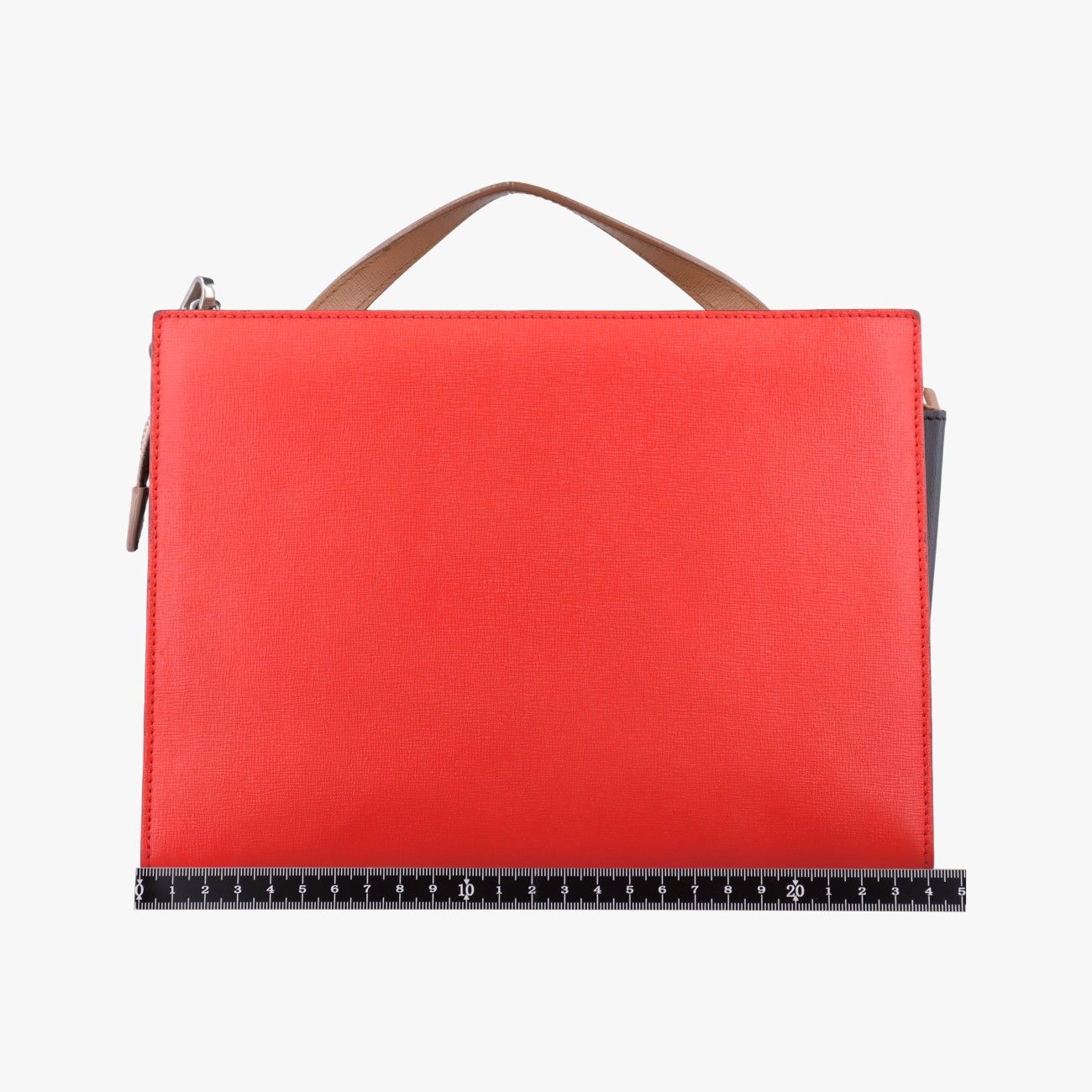 Fendi Demijule Red Brown Leather Shoulder — view 2