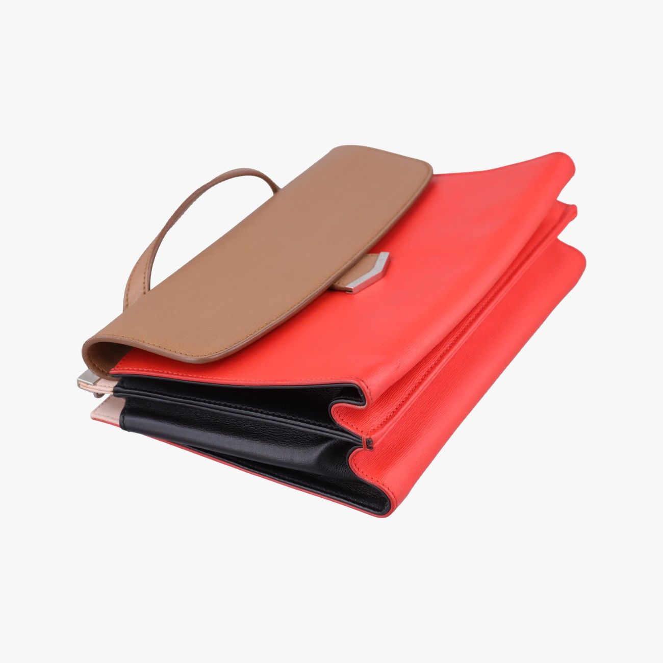 Fendi Demijule Red Brown Leather Shoulder — view 5