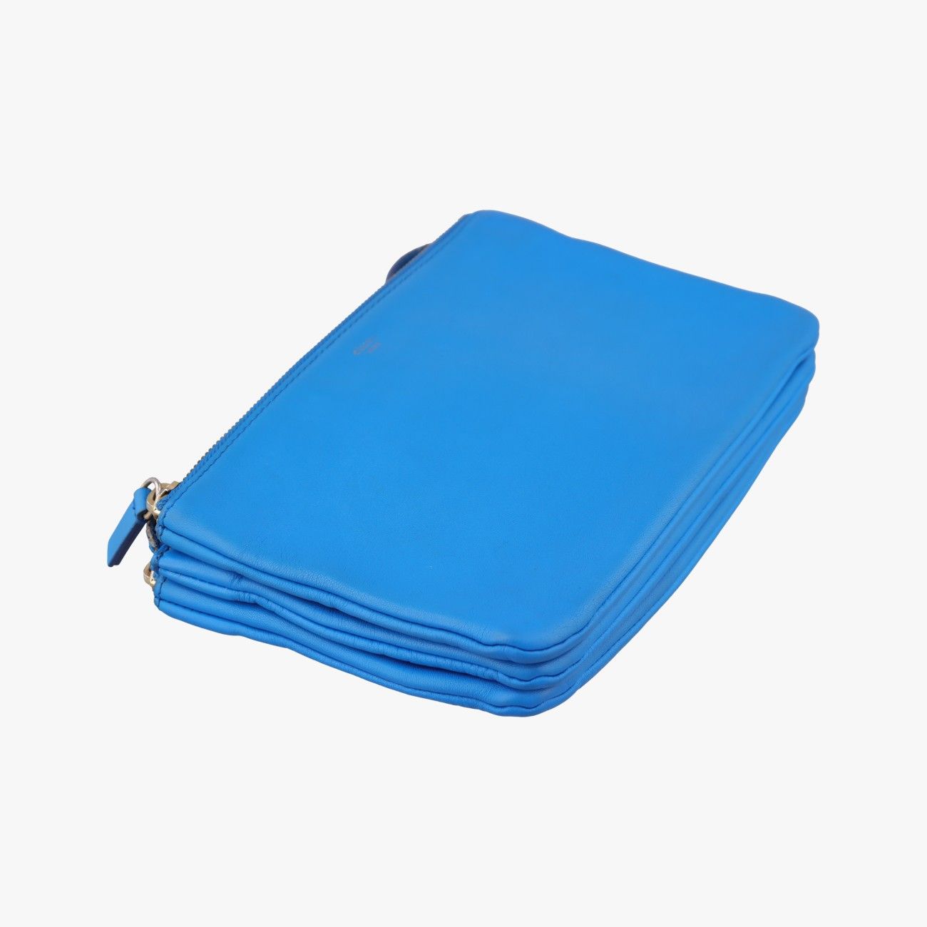 Celine Trio Blue Leather Shoulder — view 5