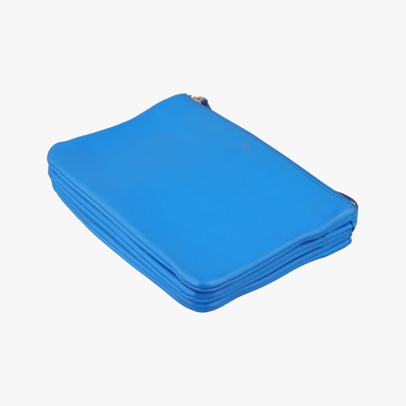 Celine Trio Blue Leather Shoulder — view 4