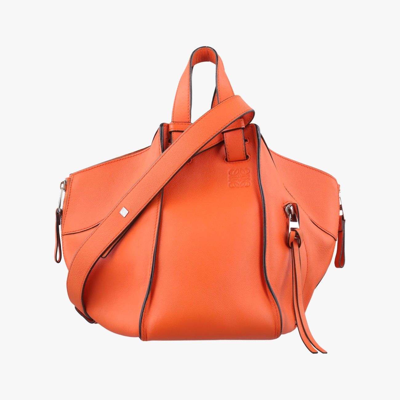 Loewe Hammock Orange Leather Shoulder