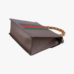 Gucci Bamboo Webbing Line Butterfly Brown Multicolor Leather Shoulder — view 6