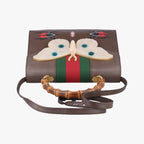 Gucci Bamboo Webbing Line Butterfly Brown Multicolor Leather Shoulder — view 8