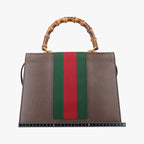 Gucci Bamboo Webbing Line Butterfly Brown Multicolor Leather Shoulder — view 2