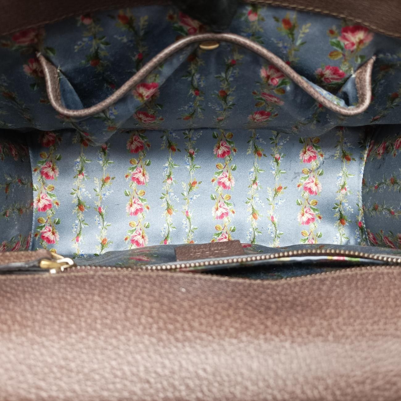 Gucci Bamboo Webbing Line Butterfly Brown Multicolor Leather Shoulder — view 9