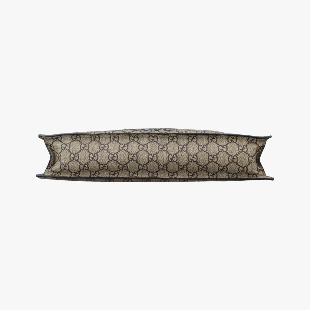 Gucci GG Supreme Kingsnake Beige Black Canvas Leather Shoulder — view 3