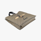 Gucci GG Supreme Kingsnake Beige Black Canvas Leather Shoulder — view 5