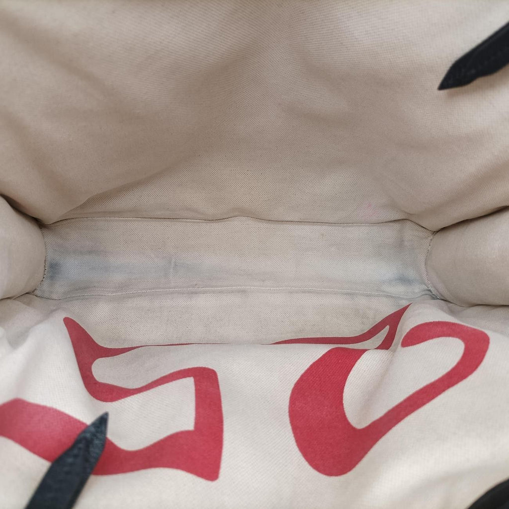 Gucci GG Supreme Kingsnake Beige Black Canvas Leather Shoulder — view 9