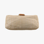 Fendi Mamma Bucket Zucchino Pattern Beige Canvas Leather Shoulder — view 3