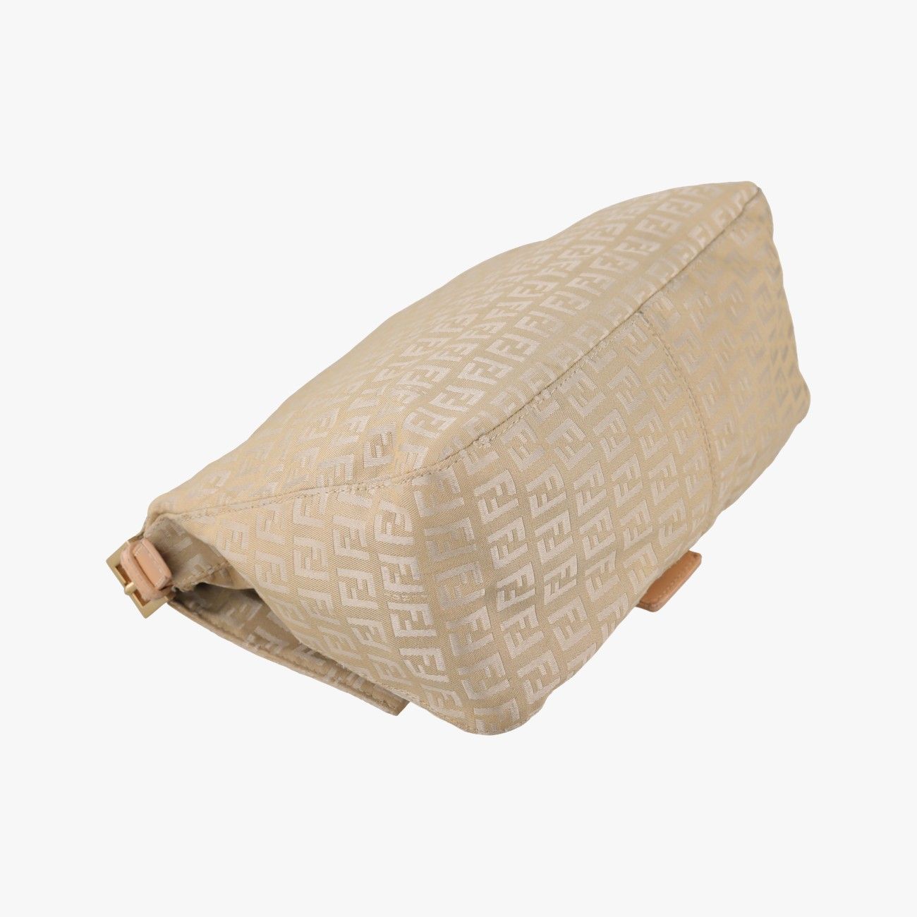 Fendi Mamma Bucket Zucchino Pattern Beige Canvas Leather Shoulder — view 7