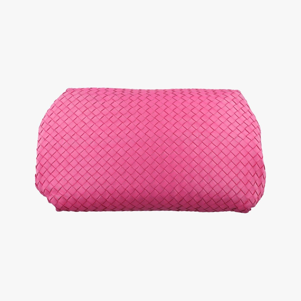 Bottega Veneta Parachute Intrecciato Rose Red Lambskin Handbag — view 3