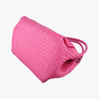 Bottega Veneta Parachute Intrecciato Rose Red Lambskin Handbag — view 6