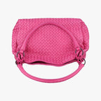 Bottega Veneta Parachute Intrecciato Rose Red Lambskin Handbag — view 8