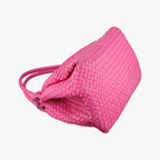 Bottega Veneta Parachute Intrecciato Rose Red Lambskin Handbag — view 7