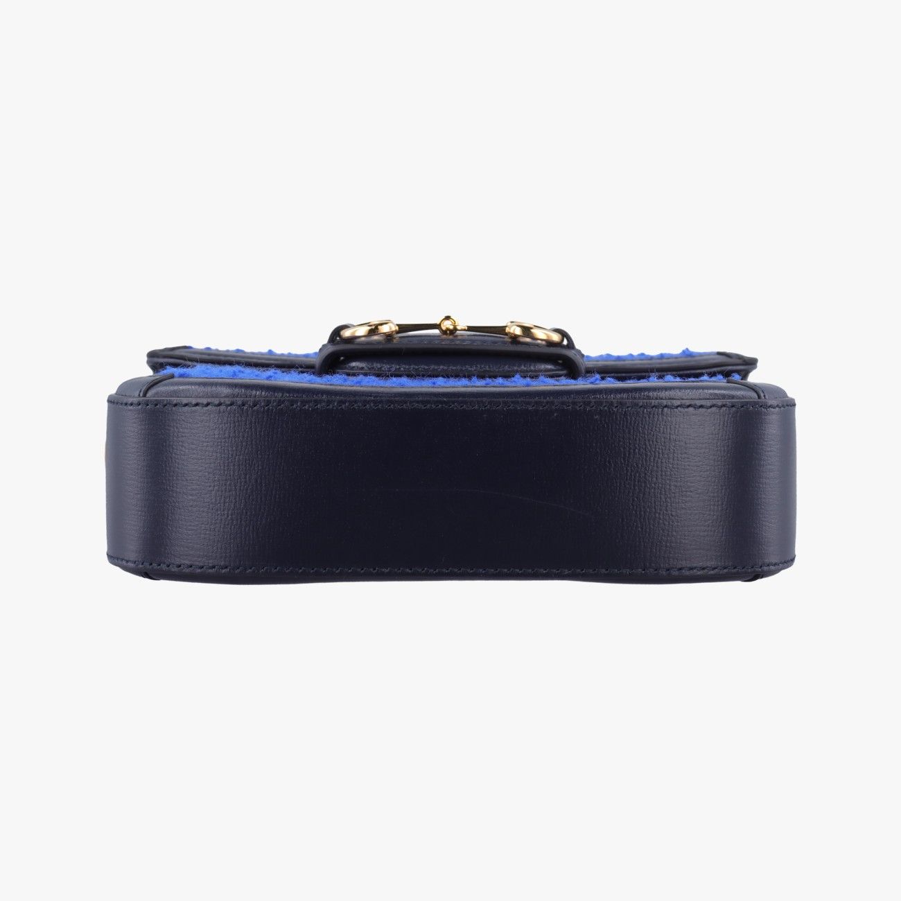 Gucci Horsebit Blue Navy Tweed Leather Shoulder — view 3
