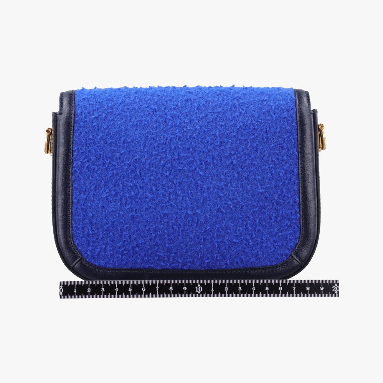 Gucci Horsebit Blue Navy Tweed Leather Shoulder — view 2