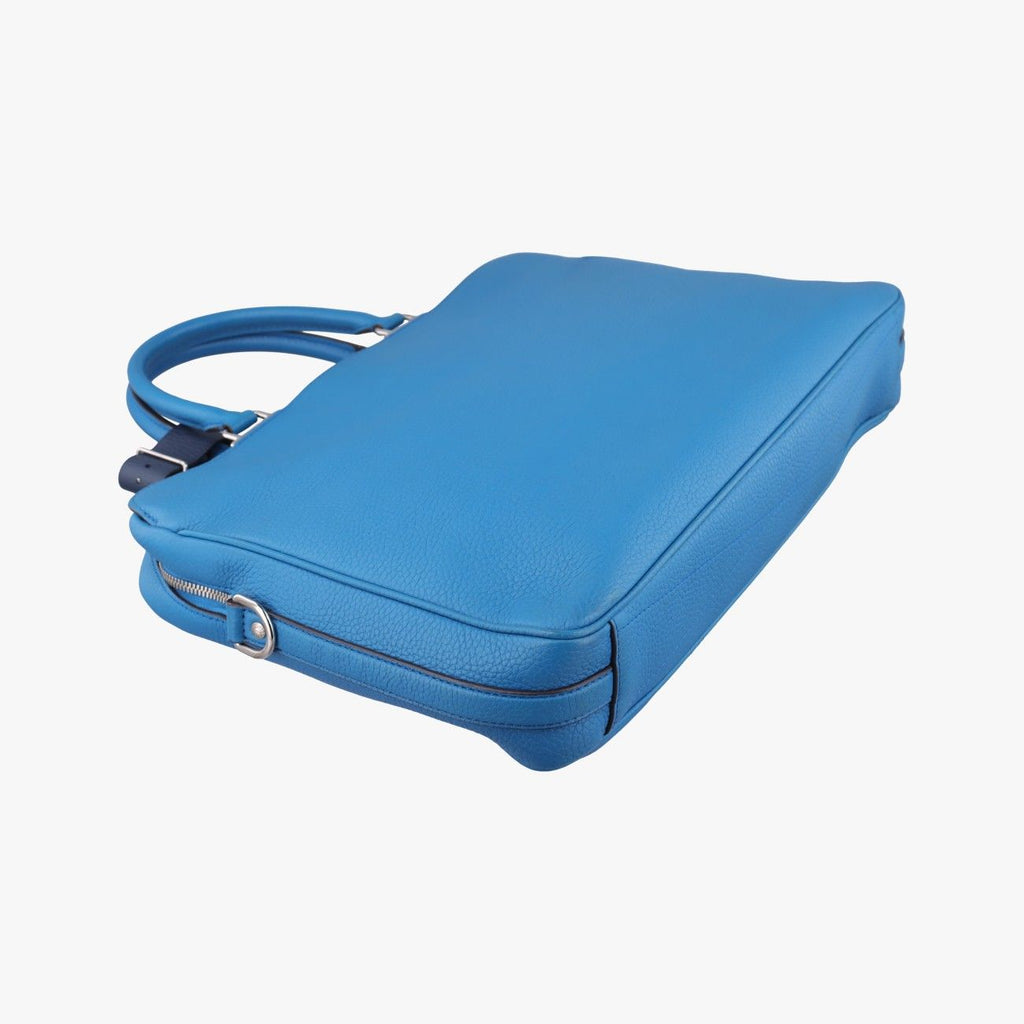 Louis Vuitton Alma Briefcase MM Blue Taurillon Leather — view 7