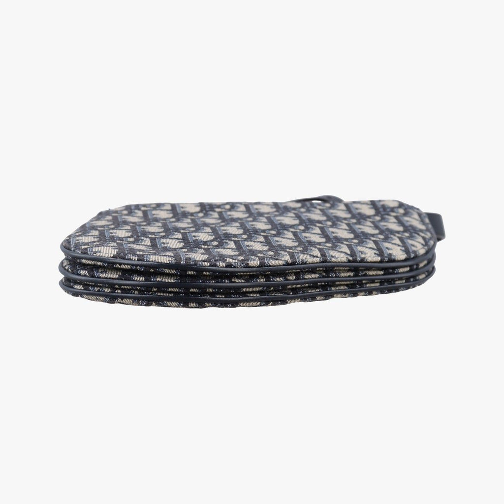 Dior Saddle Navy Gray Jacquard Shoulder — view 3