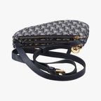 Dior Saddle Navy Gray Jacquard Shoulder — view 8